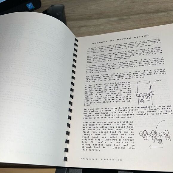 Those Bad Bad Beads Sixth Edition 1990 Virginia Blakelock Illustr. spiral EUC - Picture 5 of 6